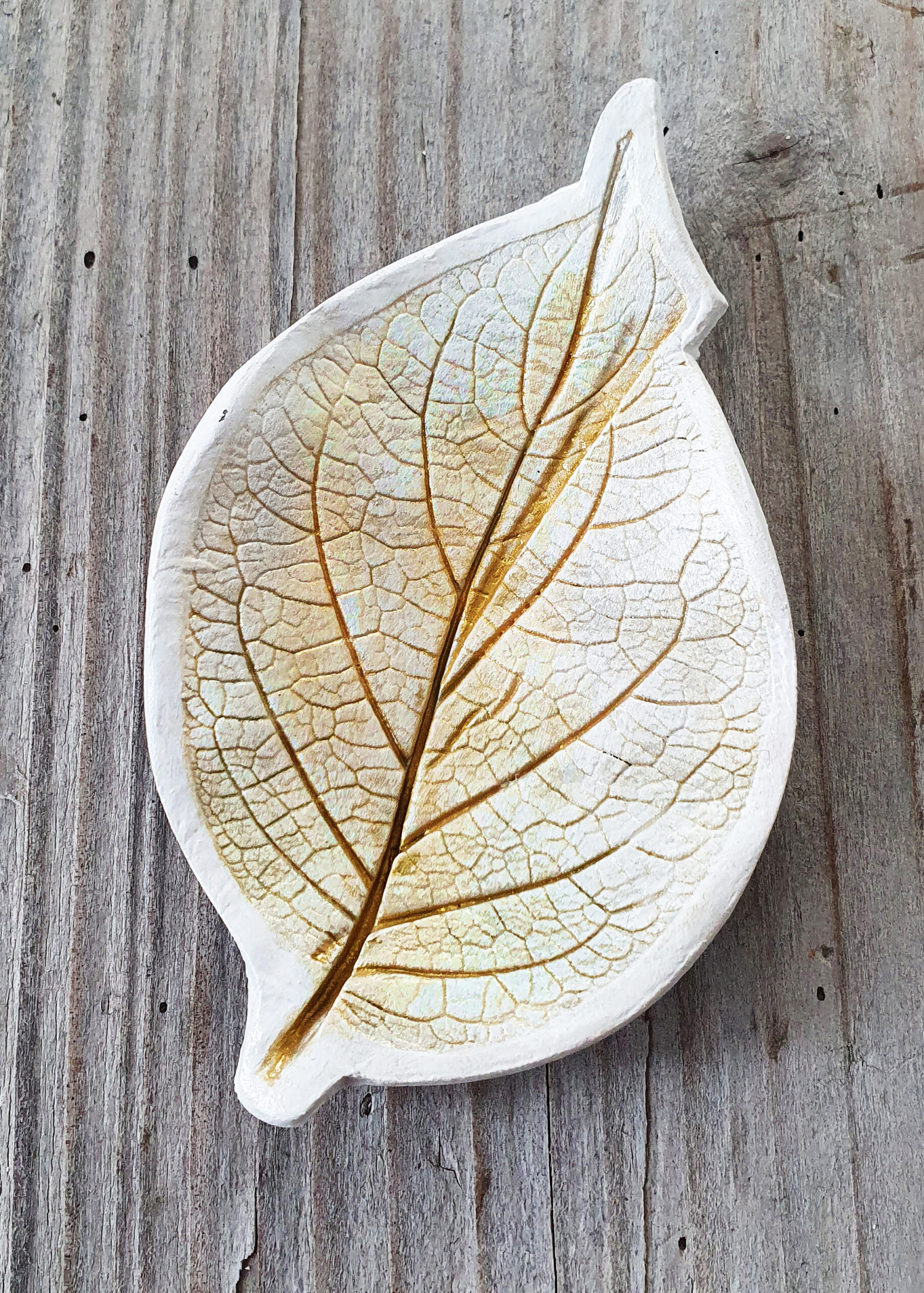 handmade Brugmansia clay leaf