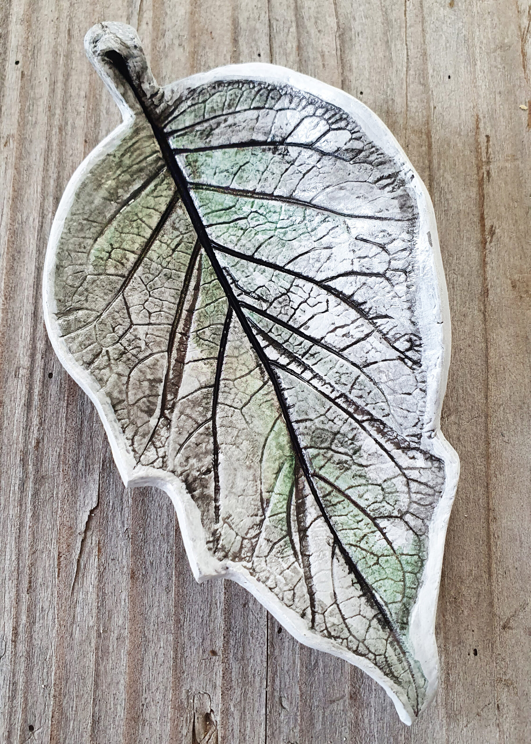 clay leaf made of Brugmansia, angels trumpet