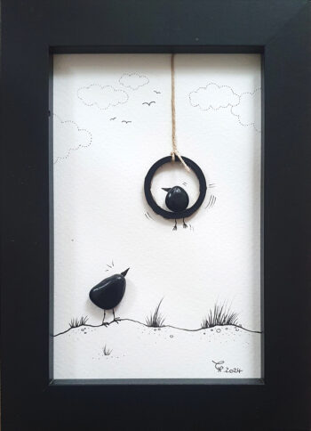 Meerglas-Märchen mit Strandsteinchen mit Dichtungsring